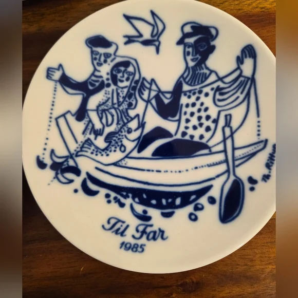 Porsgrund Collector Edition Fathers Day Plates 1983-1987 - Picture 4 of 12